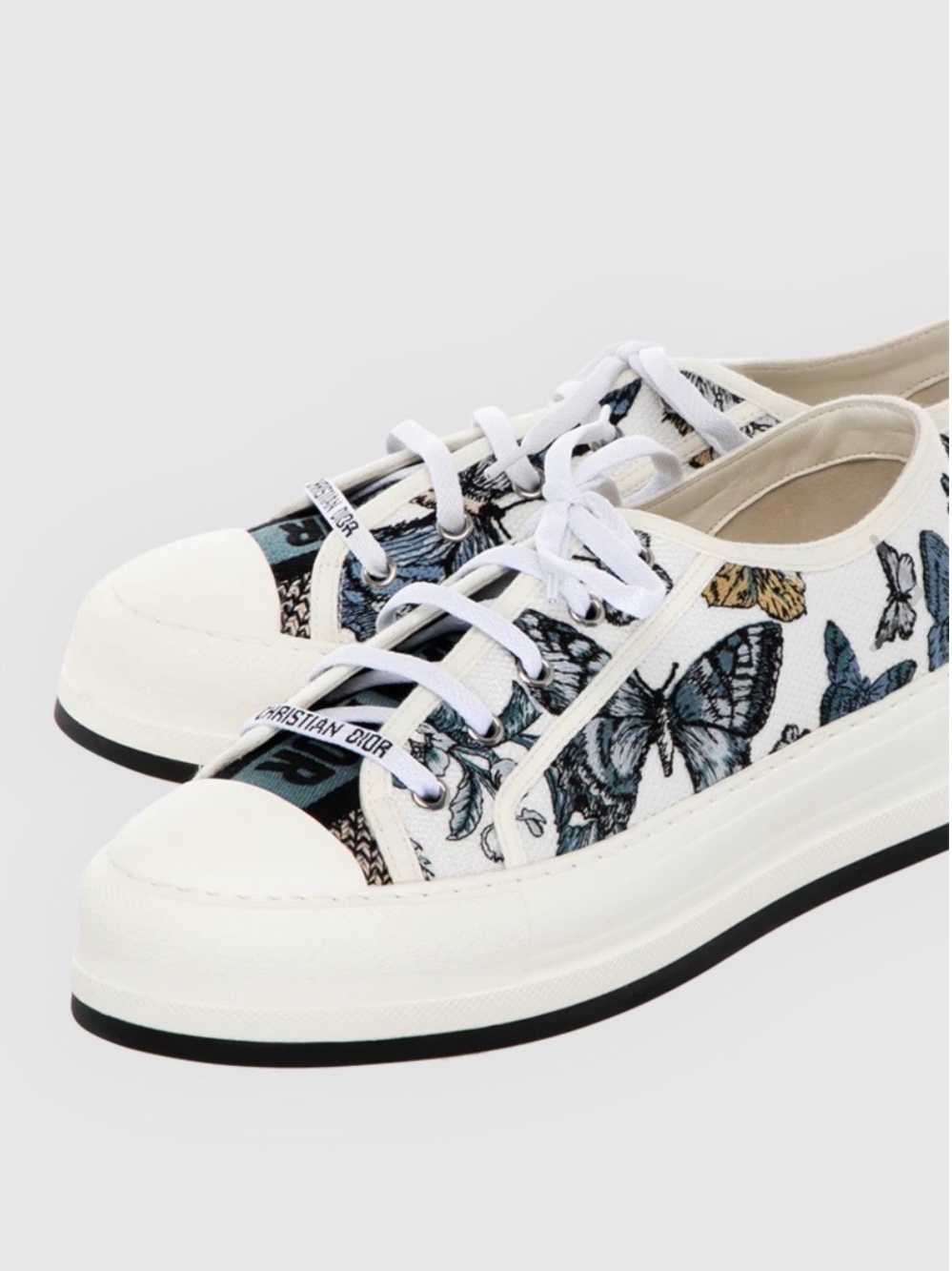 Christian Dior Walk'n Dior Platform Sneakers featuring Toile de Jouy Papillon
